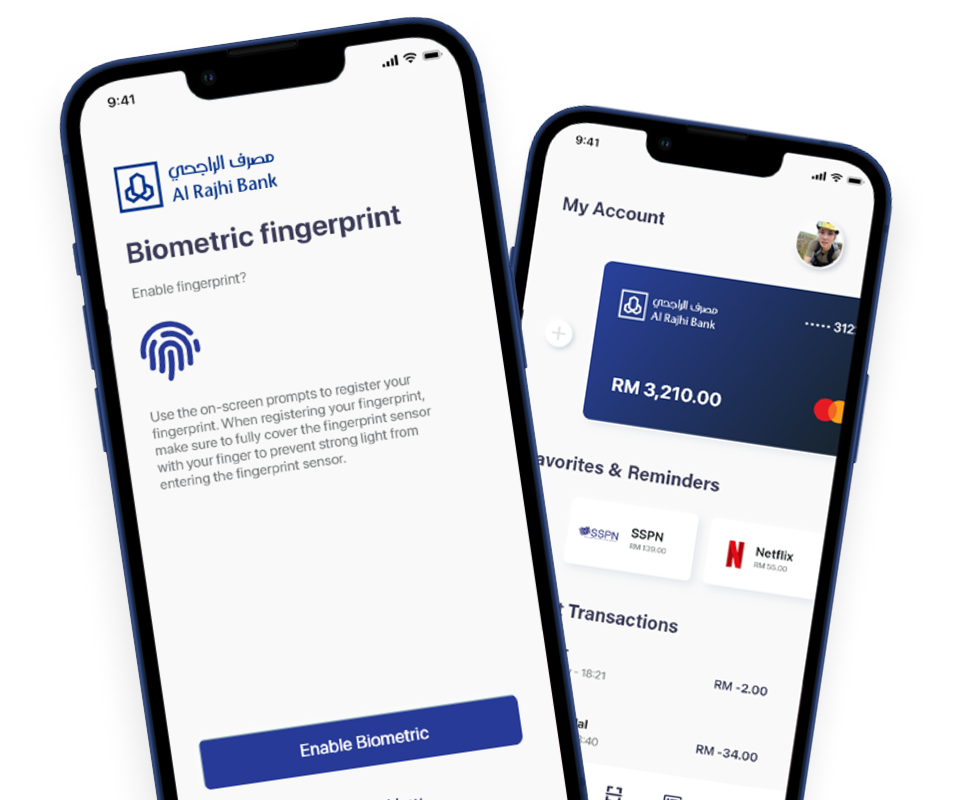 Preview image of the redesigned Al-Rajhi application